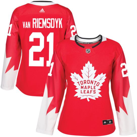 2017 NHL Toronto Maple Leafs women #21 James Van Riemsdyk red jersey